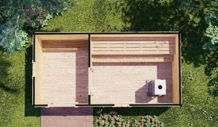 Проект каркасной бани 2x4