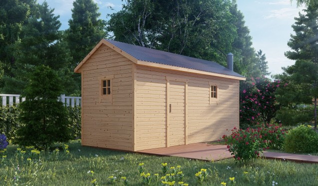 Каркасная баня 2x4